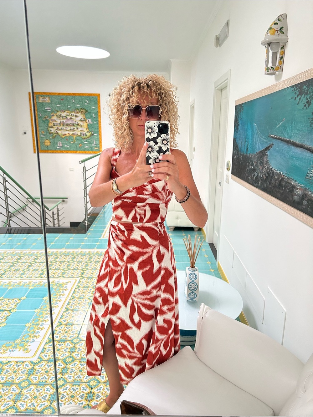 Banana Republic crop top and skirt set